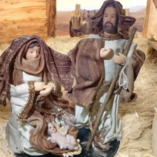 Natività Presepe Napoletano Vintage 21x17 cm