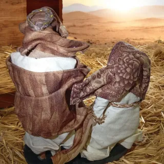 Natività Presepe Napoletano Vintage 21x17 cm