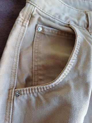 Pantalón Bershka beige mujer