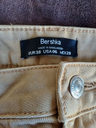 Pantalón Bershka beige mujer