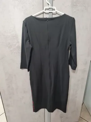 Vestito donna elegante nero e rosso
