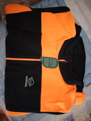 Polar Repsol Hombre Talla XXL Negro/Naranja