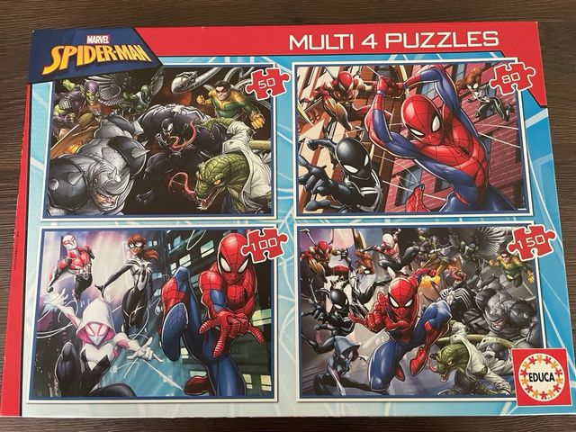 Juego de 2 Puzzles Spiderman y Mapa Mundo