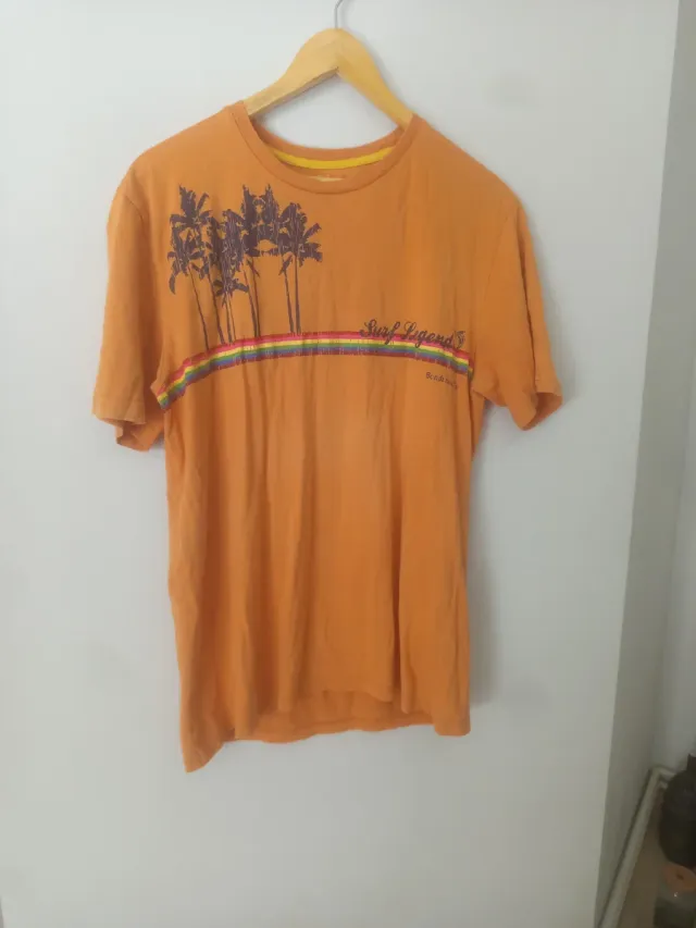 Camiseta Naranja Playa Surf Legend