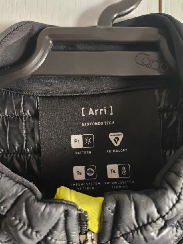 Chaqueta Térmica Etxeondo Arri Negra Talla XXXL