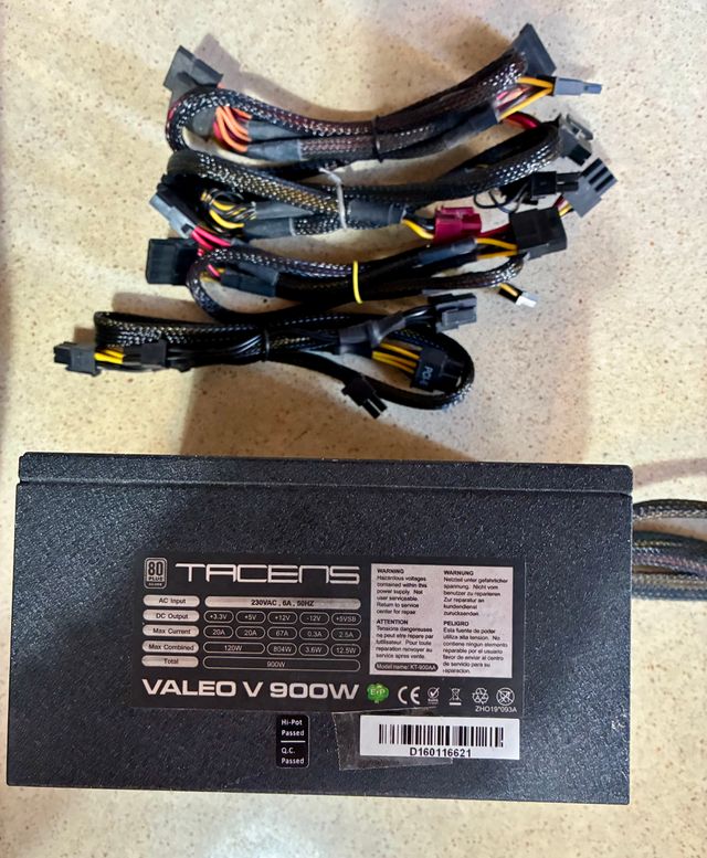 Fuente Alimentación Tacens Valeo V 900W 80Plus