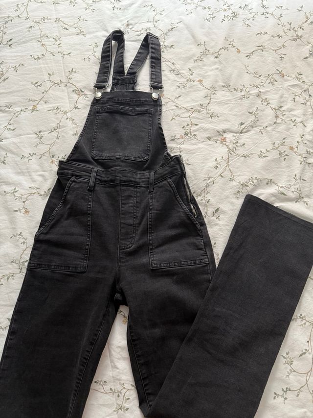 Peto vaquero negro Mango Talla XS