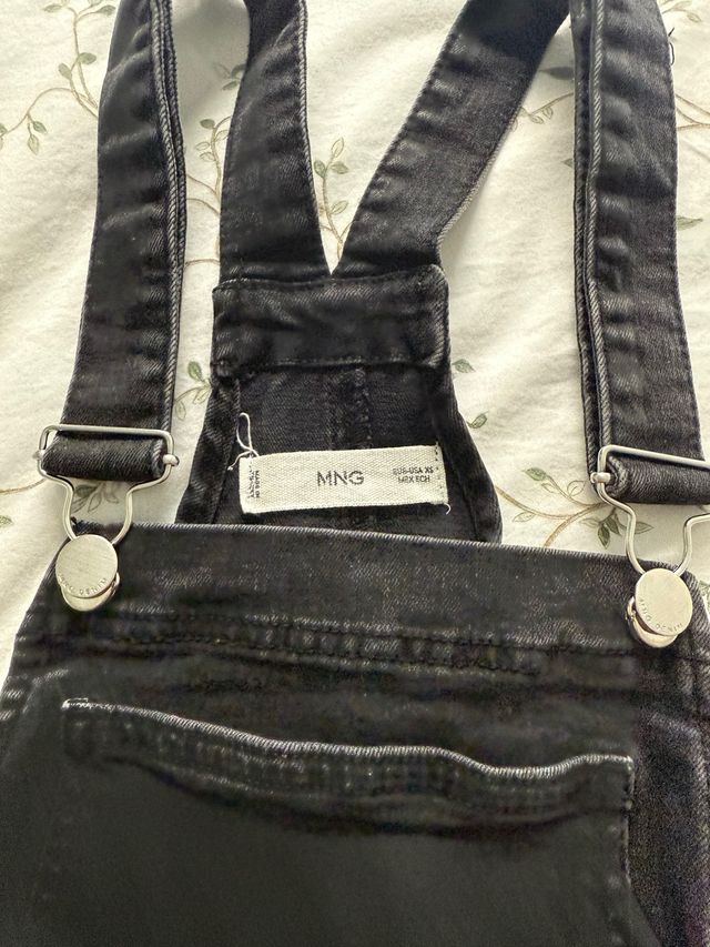 Peto vaquero negro Mango Talla XS