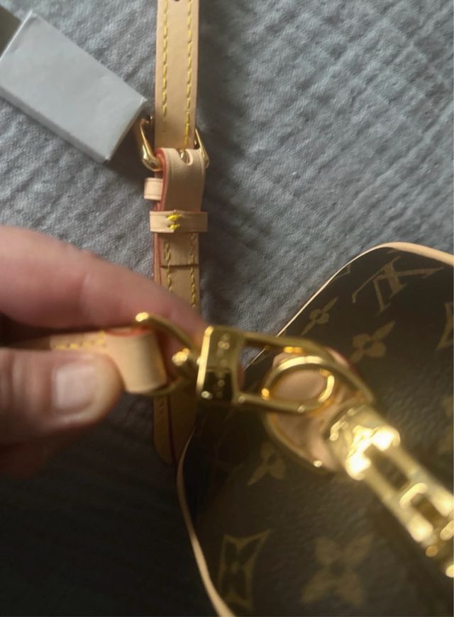 Louis Vuitton Speedy Bandolera Marrón/Beige