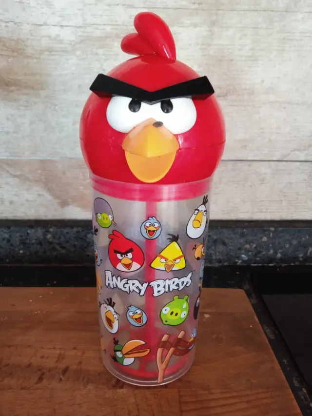 Batidora con Vaso y Tapa Angry Birds Rojo