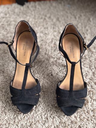 Sandalias tacón Zara negras