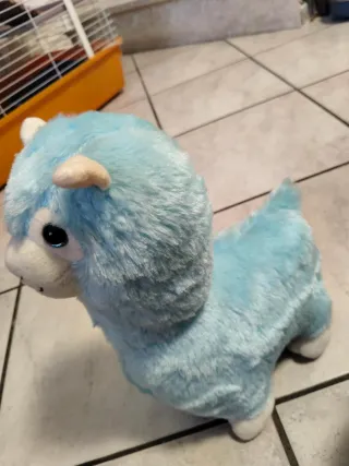 Pupazzo peluche Lama Azzurro