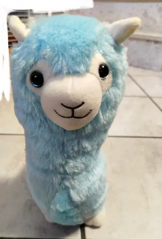 Pupazzo peluche Lama Azzurro