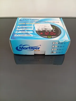 Voltímetro digital 5 en 1 para moto