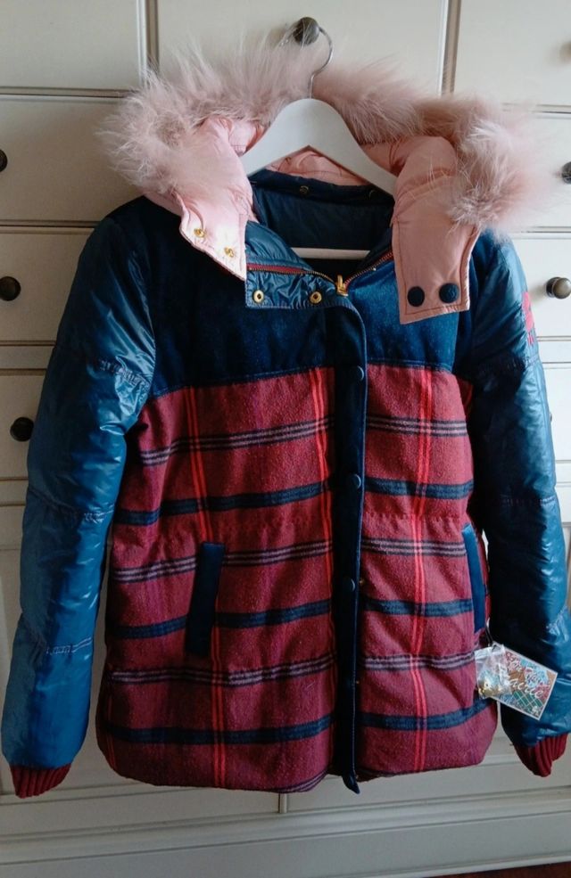 Plumifero Highly Preppy Azul y Rosa