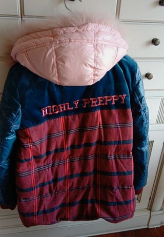 Plumifero Highly Preppy Azul y Rosa