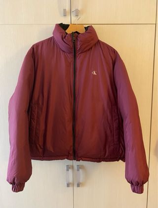 Calvin Klein Giubbotto Oversize Nero/Bordeaux