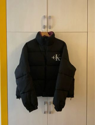 Calvin Klein Giubbotto Oversize Nero/Bordeaux