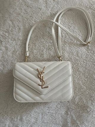 Bolso YSL blanco pequeño