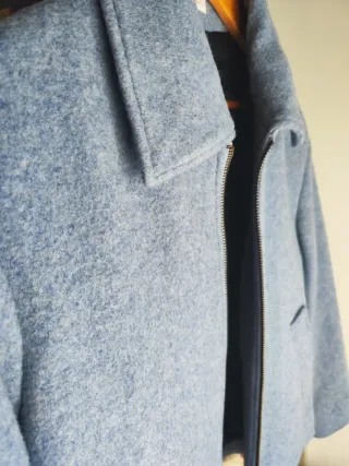Chaqueta de hombre de invierno azul/celeste Zara