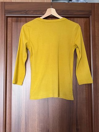 Maglia donna Piazza Italia ocra scollo a V