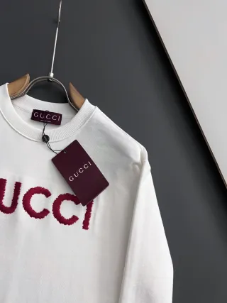 Sudadera Gucci Blanca Logo Bordado