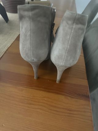 Botines Zara Piel Tacon Talla 38