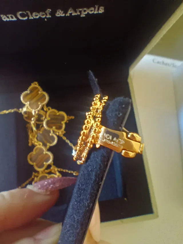 Conjunto Van Cleef & Arpels 3 piezas Ojo de Tigre