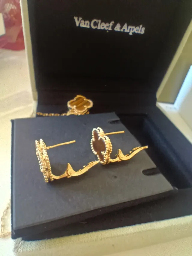 Conjunto Van Cleef & Arpels 3 piezas Ojo de Tigre