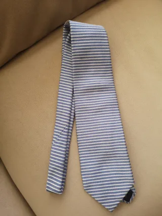 Corbata Canova's Club Italiana Rayas Azul Blanco