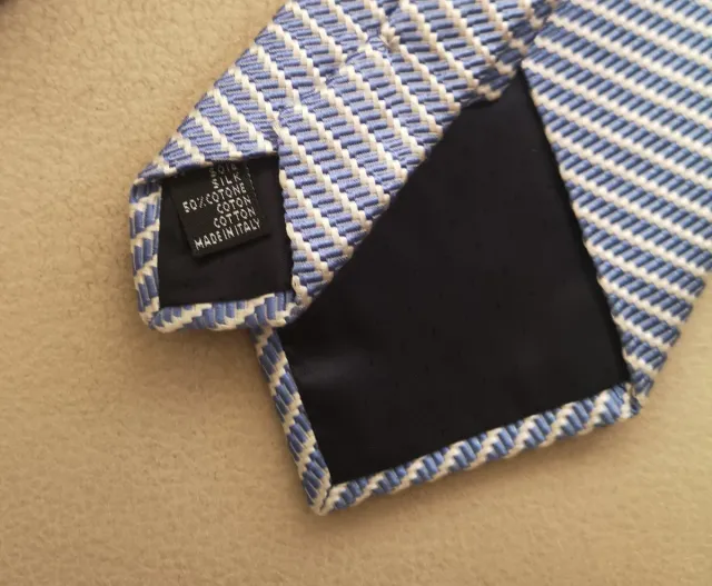 Corbata Canova's Club Italiana Rayas Azul Blanco