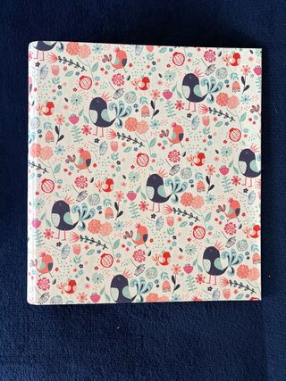 Carpeta/ Carpesano con diseño de pájaros y flores