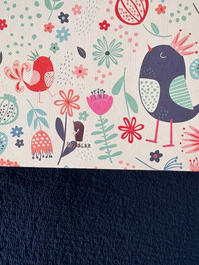 Carpeta/ Carpesano con diseño de pájaros y flores