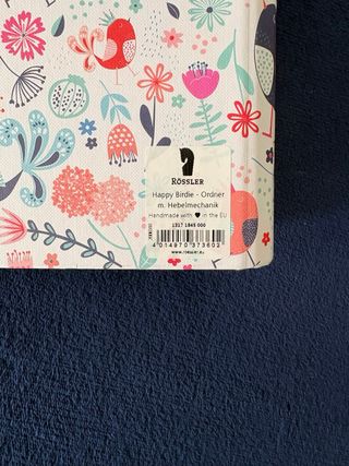 Carpeta/ Carpesano con diseño de pájaros y flores