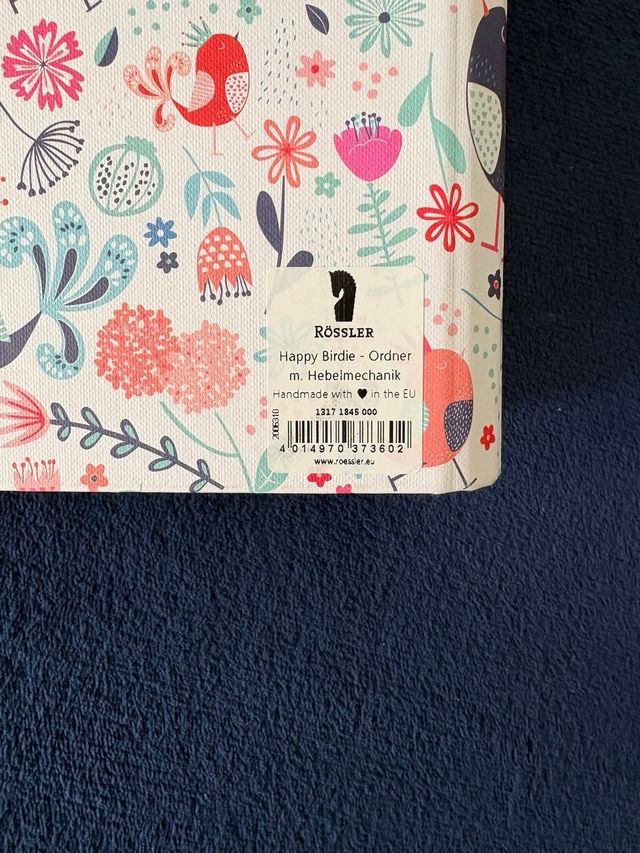 Carpeta/ Carpesano con diseño de pájaros y flores