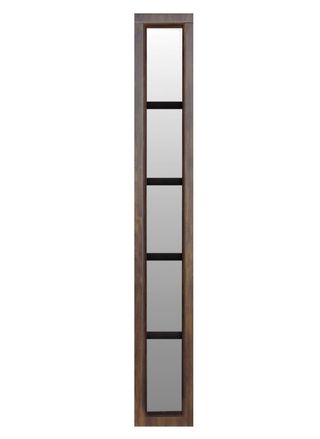 Puerta exterior rústica nogal metálica