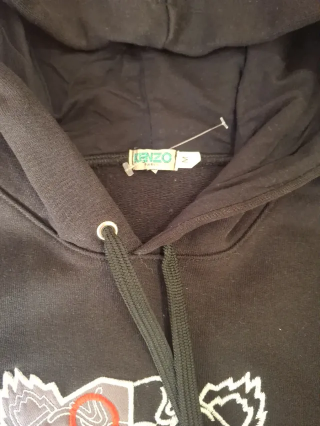 Sudadera Kenzo Negra con Diseño Tigre