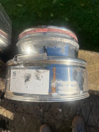 Tubo Inox + Reductor 25cm a 20cm y sombrerete inox