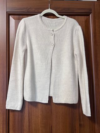 Cardigan donna comodo e caldo - Panna