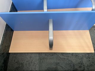 Conjunto 3 Estanterías Azul y Marrón