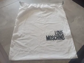 Borsa a spalla Moschino, argentata