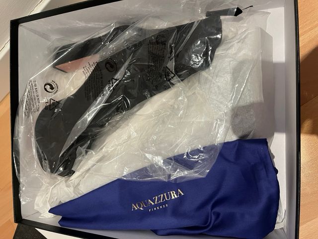 Botines Aquazzura Negros Tacon Plataforma nuevos