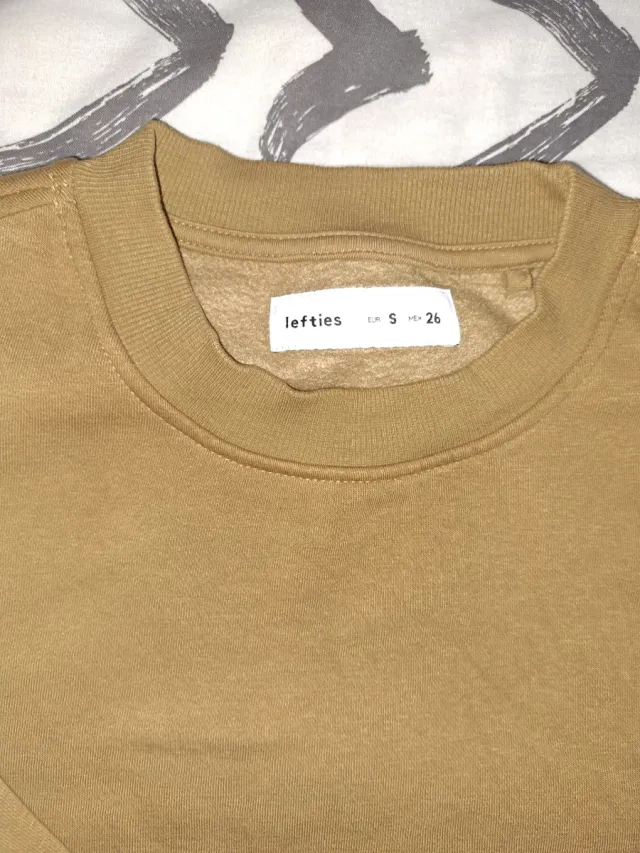 Sudadera Lefties mujer marrón-mostaza