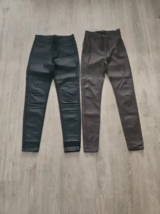 PANTALONES EFECTO PIEL TALLA 38