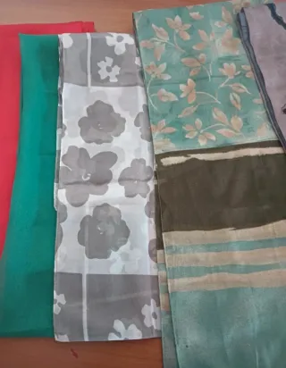 N.7 Sciarpe foulard fantasia e tinta unita