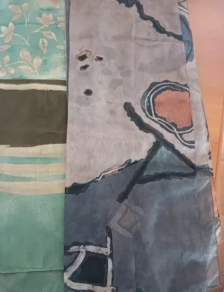 N.7 Sciarpe foulard fantasia e tinta unita