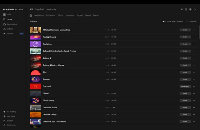 Cuenta Native Instruments (Kontakt, Maschine)