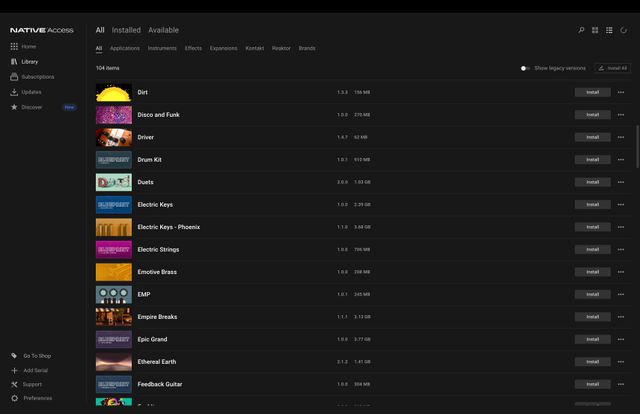 Cuenta Native Instruments (Kontakt, Maschine)