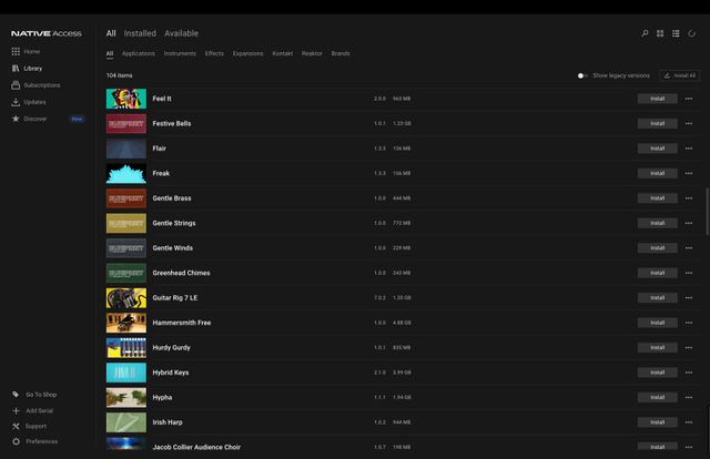 Cuenta Native Instruments (Kontakt, Maschine)