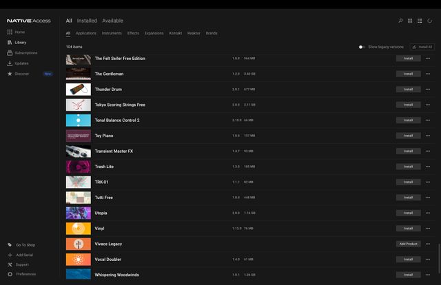 Cuenta Native Instruments (Kontakt, Maschine)